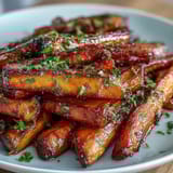 Honey roasted carrots and parsnips with a golden honey glaze, tender and caramelized for a sweet and savory side.
