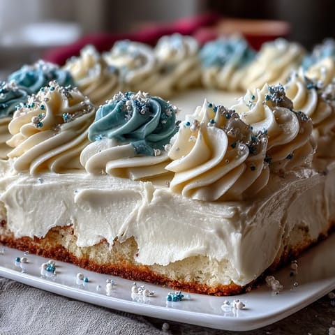 Festive vanilla sheet cake with Class of 2026 piping, perfect for graduation parties.