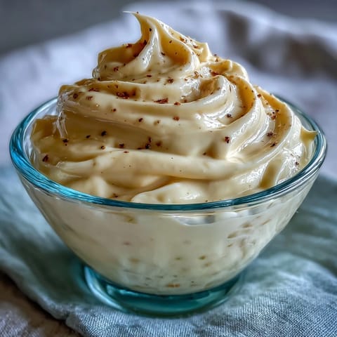 Homemade mayonnaise in a glass jar, creamy and pale yellow, ready to spread on sandwiches or use as a base for dressings.