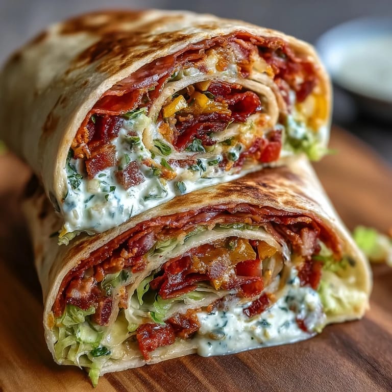 Classic Italian sub flavors rolled in tortillas, sliced into colorful pinwheels, ideal for appetizers or snacks.