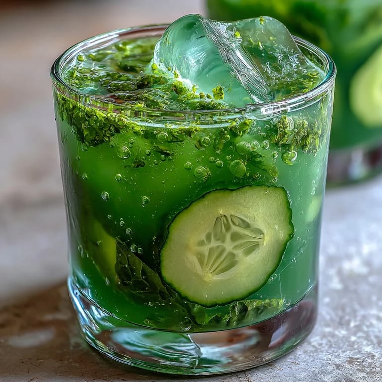 Sip this hydrating Green Detox Cucumber Mint Agua Fresca, perfect for a hot day.