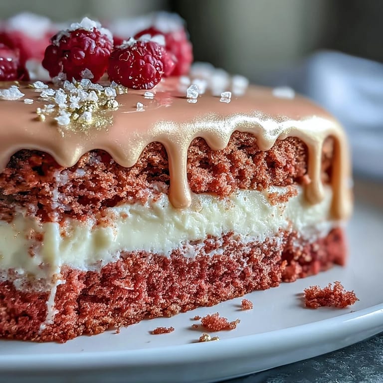 Taste this beautiful Bridal Shower Rosé Velvet Cake, adorned with decadent edible gold.