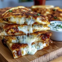 Golden mini quesadilla triangles stuffed with melted cheddar and mozzarella, served with fresh tomato salsa for a cheesy lunch treat.