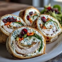 Colorful turkey and cheese pinwheel sandwiches, perfect for kids' lunchboxes or party platters.