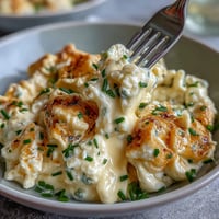 Creamy cottage cheese scrambled eggs topped with fresh chives, a protein boost.